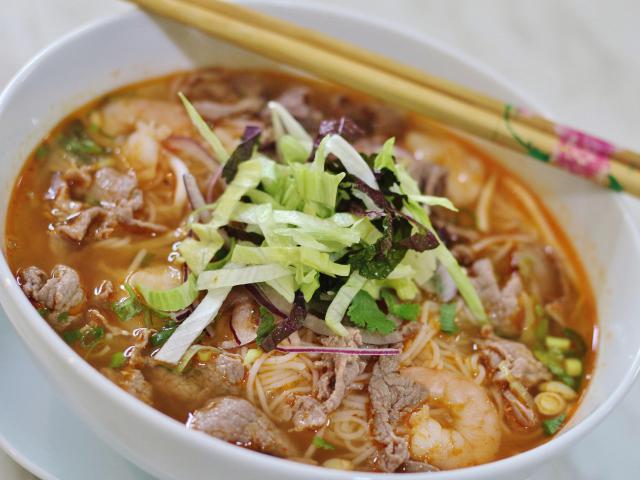 25.  Bun Bo Hue - Beef noodle soup in Hue-style